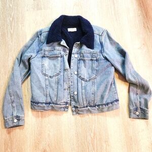 PacSun Los Angeles Denim Jacket with Teddy Fabric  - Women's Medium